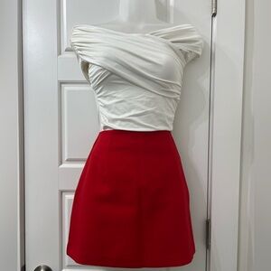 Red Abercrombie & Fitch Mini Skort